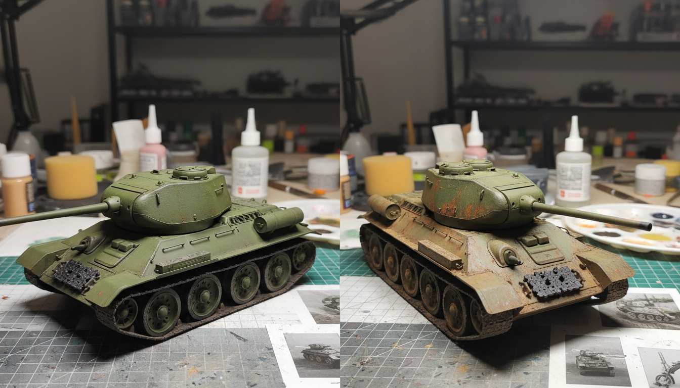 Tecniche di weathering prima e dopo