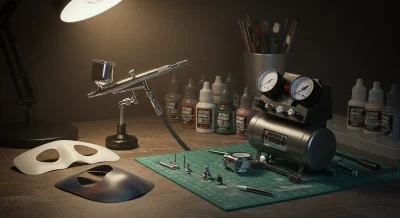 Aerografo professionale per pittura modelli in scala